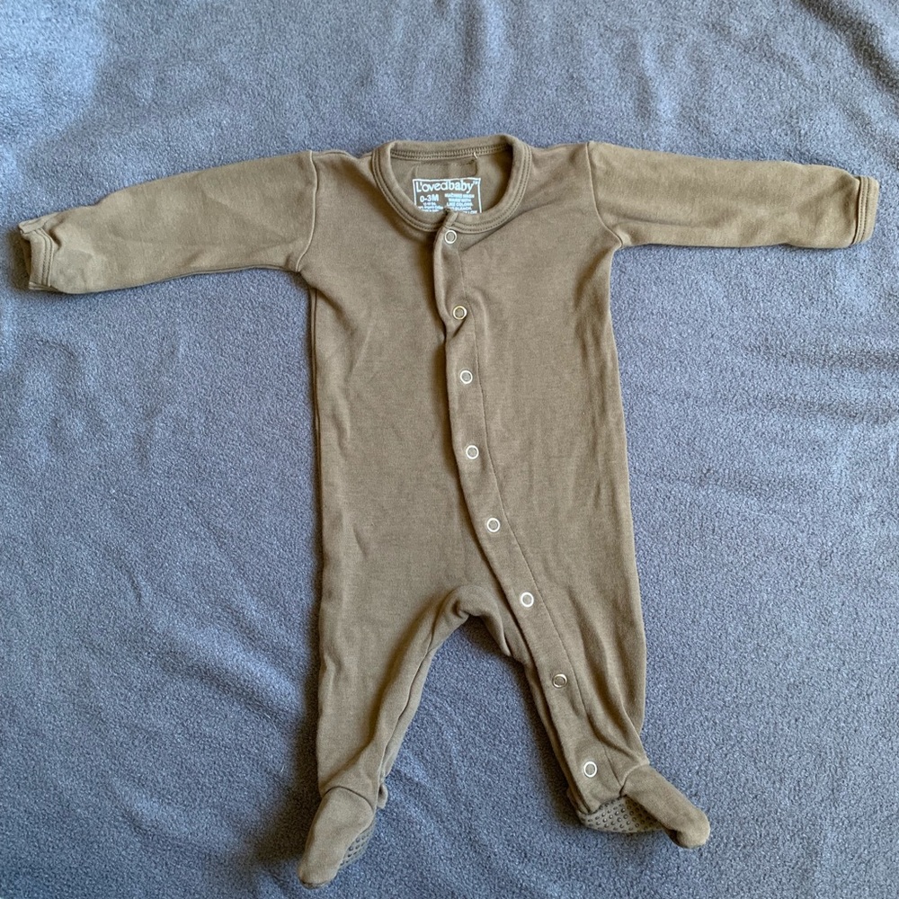 Brown Loved Baby Footie